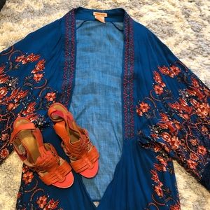 Flying Tomato Bright Boho Kimono Wrap Cardigan